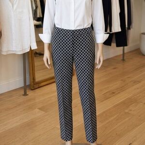Chic Black and White Geometric Women's Pants